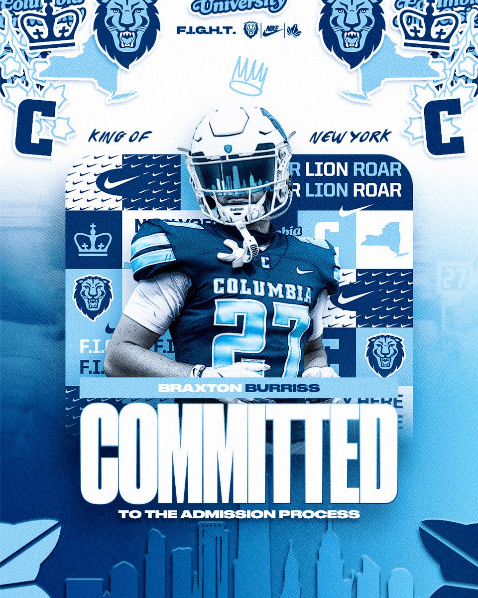 Brack_Burriss's tweet photo. I am blessed and excited to announce my commitment to Columbia University!! 🦁🦁🎓
@Coach_Poppe @CoachMarkham_ @CoachDougHix @FredRoss_8 @CoachMackey25 @Kahlil_Mckenzie @LCAFriscoFB @TXPrivateFBGuy @TXPSMedia @tapps247 https://t.co/TFbSOvMh6H