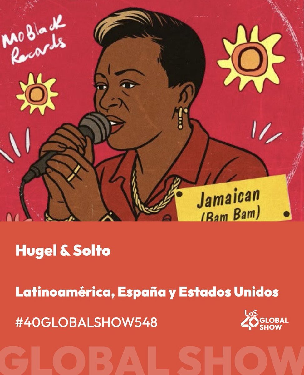 TonyAguilarOfi's tweet photo. Este domingo en #40GlobalShow548 escucharemos a @HUGELTHUG x #SOLTÓ con JAMAICAN (BAM, BAM) sonando en Latinoamérica, España y Estados Unidos 🌎 @40GlobalShow https://t.co/y6dcpNXsvW