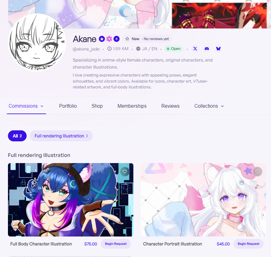 akanejade's tweet photo. ✨ Commission Open ✨

My commissions are now available on @commissions_gg !

I can draw:
🎨 Anime-style illustrations
🎨 Original Characters
🎨 VTubers
🎨 Fan Art

Feel free to check my commission page for details.
RTs and shares are greatly appreciated!

🔗⏩💬

#CommissionsGG https://t.co/IUTClpJC4d