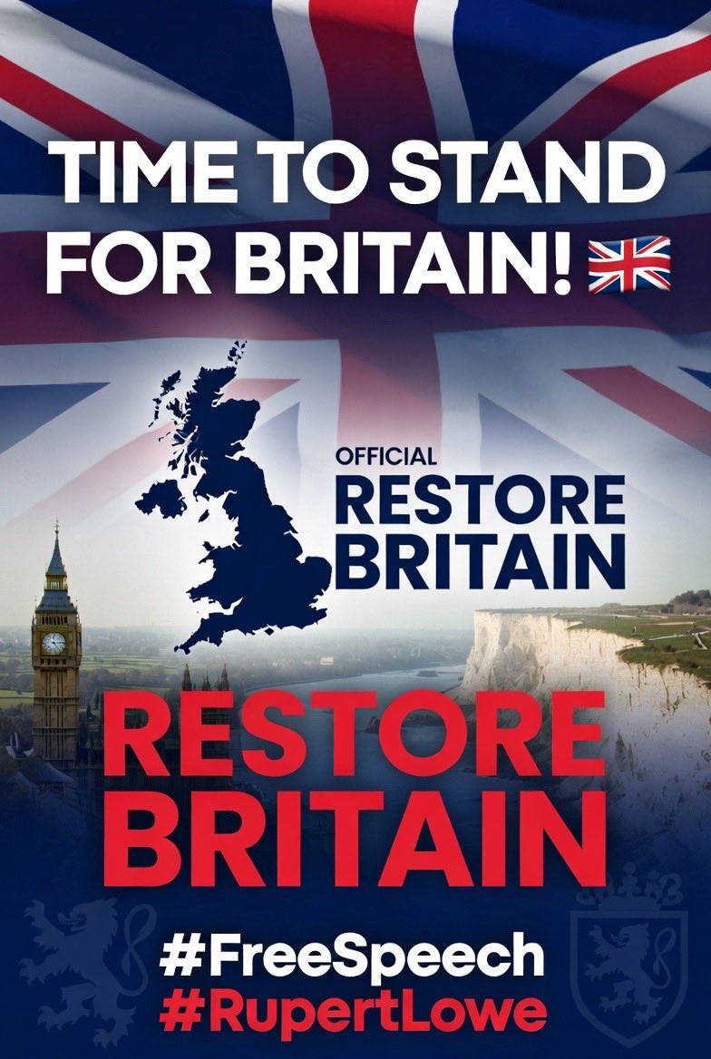 Proudofthisland's tweet photo. 🚨 Time to ditch the snowflakes and stand for Britain! 🇬🇧

Lisa Nandy just quit X, crying about “abuse and misinformation” while her government floods the country with chaos, open borders, and elite control. 

The Culture Secretary can’t handle real talk on the platform where free Brits actually speak their minds. Pathetic.

Rupert Lowe calls it exactly what it is - and Restore Britain is the answer. 

No more hiding from the truth. No more surrendering our culture, our speech, or our sovereignty to weak politicians who bolt at the first sign of pushback.

Rupert’s got the backbone the rest lack.

If you’re sick of the excuses and ready for real change - join the movement.

#RestoreBritain #RupertLowe #FreeSpeech