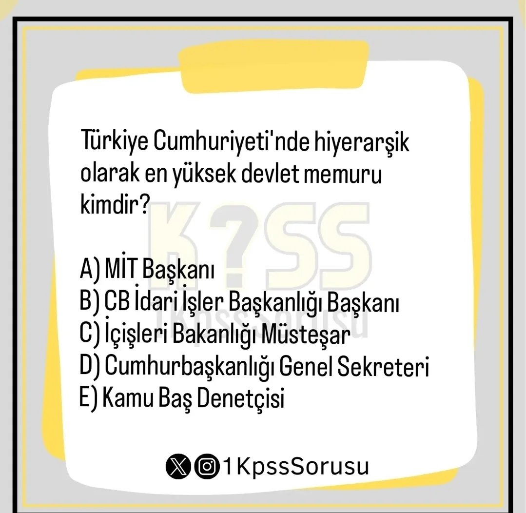1 KPSS SORUSU tweet media