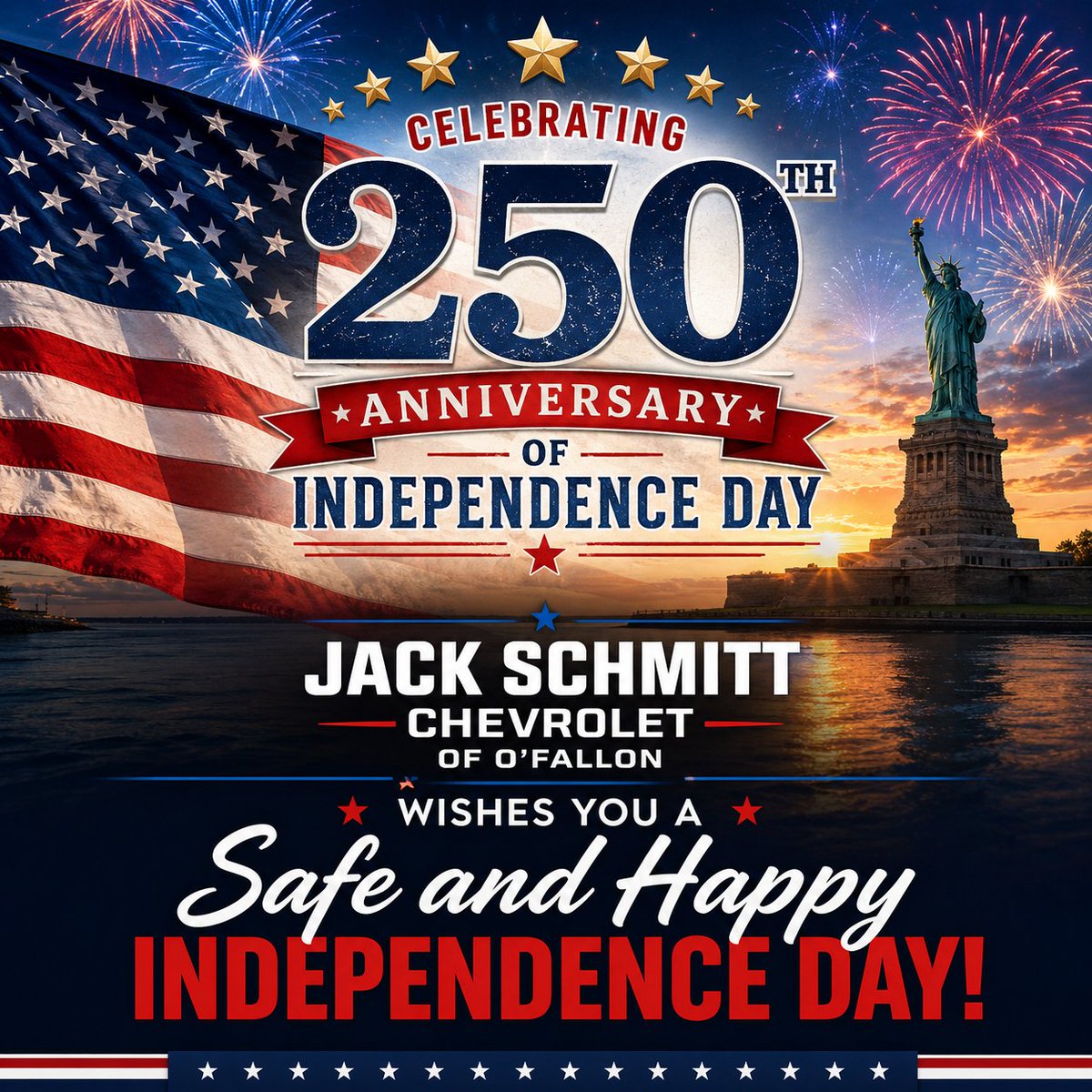 OfallonJack's tweet photo. We are closed today in observance of Independence Day, but we wanted to wish everyone a Safe and Happy Independence Day! https://t.co/fcv41JhJXH