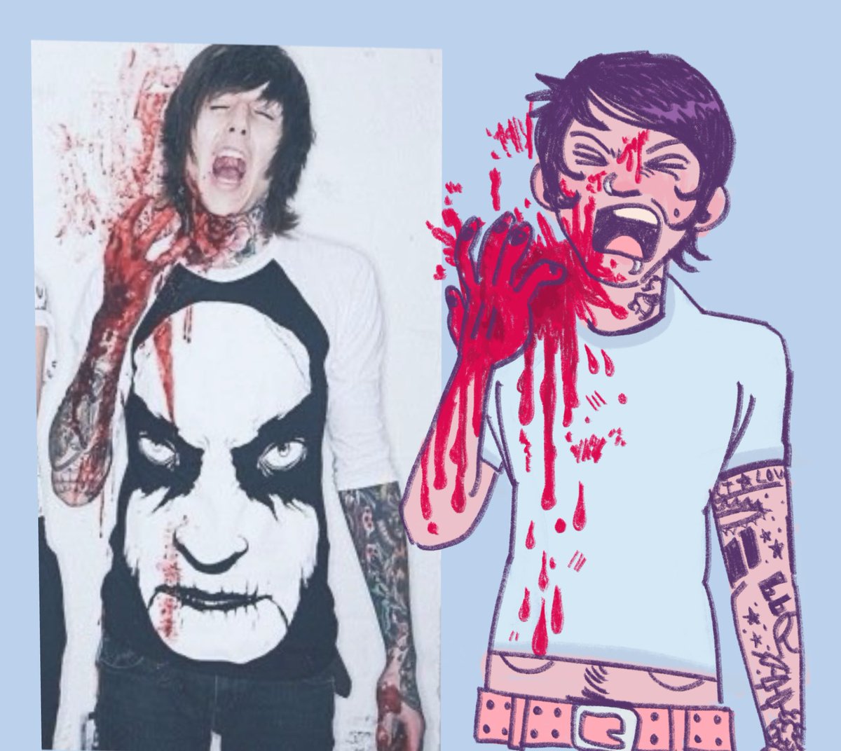 ppenceypprep's tweet photo. When yo neck hurt kinda #mcrfanart https://t.co/SwJHCaESD1