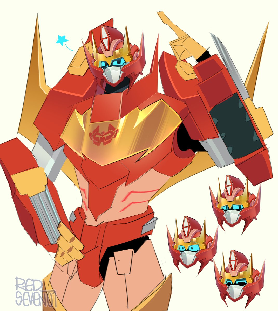 RED_SEVEN01's tweet photo. Meet Rodimus Prime ,One of the Star Guardians!🔥 
#rodimusprime https://t.co/AwpIvVCX9f