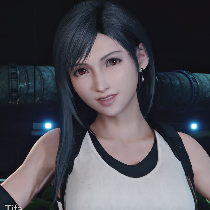 kunoi_a's tweet photo. i love that tifa just naturally has red eyes https://t.co/NxuYrBCqQ9