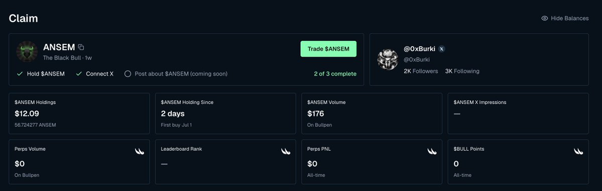 0xBurki's tweet photo. GM believers just created my @BullpenFi profile. @blknoiz06 
solana:9cRCn9rGT8V2imeM2BaKs13yhMEais3ruM3rPvTGpump 🚀 https://t.co/LXPpQQQs3r