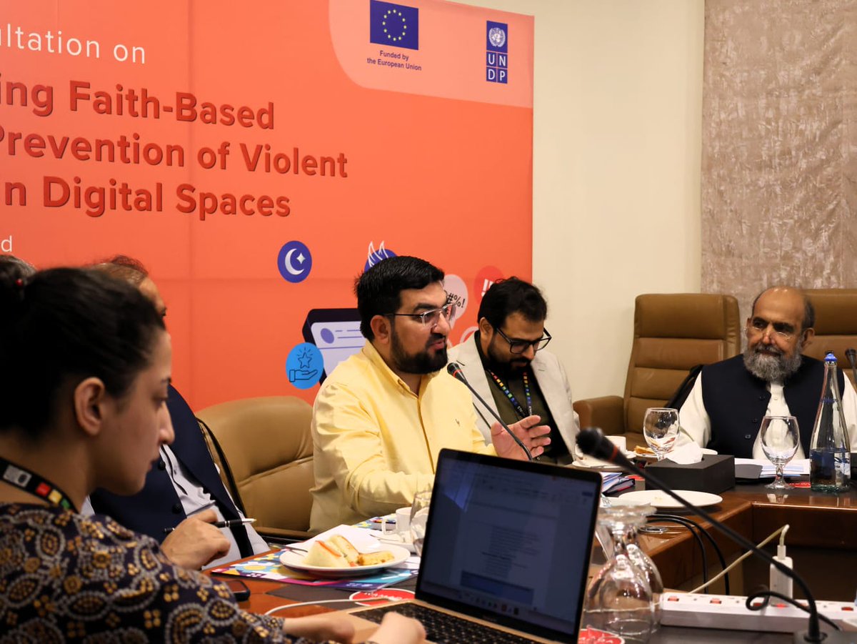 IRCRA3's tweet photo. International Research Council for Religious Affairs - IRCRA proudly participated in the National Consultation on Strengthening Faith-Based Actors for Prevention of Violent Extremism in Digital Spaces, organized by UNDP Pakistan under its PLEDGE Project in Islamabad. https://t.co/Wxgua2BUfo