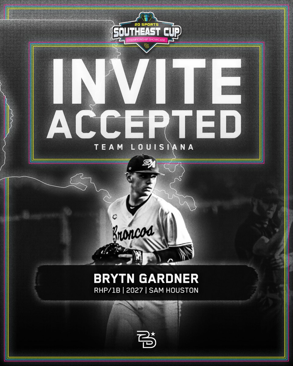 2Dsportsbsb's tweet photo. INVITE ACCEPTED 🔥
 
SOUTHEAST CUP BOUND for Team Louisiana!
  July 30th - August 2nd in Lafayette, LA.  

 REQUEST INVITE 📷  

 2027-2028 Grads https://t.co/PpLf4eTSHG

 2029-2030 Grads https://t.co/rKktLEVDKx 

#SoutheastCup #RoadToTheCup #HSBaseball https://t.co/aCmBBBiAU4