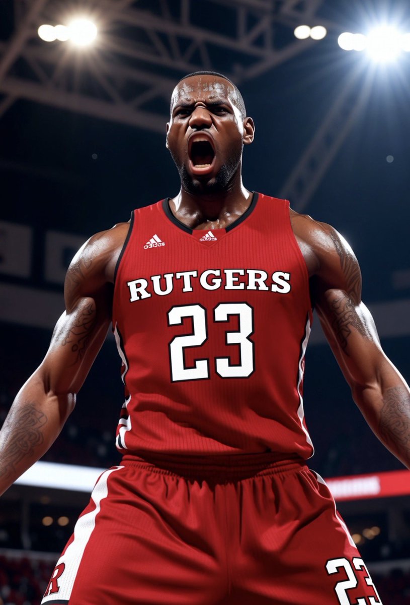 AlCuzNFL's tweet photo. 🚨TRENDING: NBA All-Star LeBron James has informed the Lakers of his aspirations to test Free Agency.

Still having 4 years of College Eligibility, he has made it clear that he would love to learn from Coach Pikiell and help Rutgers take the next step.

Will keep you informed. https://t.co/6mJEYffxP8