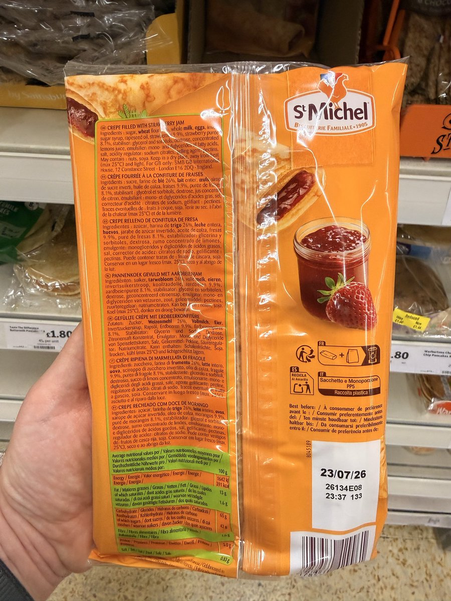 All_Things_New_'s tweet photo. St Michel Strawberry Crêpes! 🥞🍓 At Sainsbury’s @StMichel #stmichel #strawberry #crepes #wellthisisnew https://t.co/ILm2MoUNrK