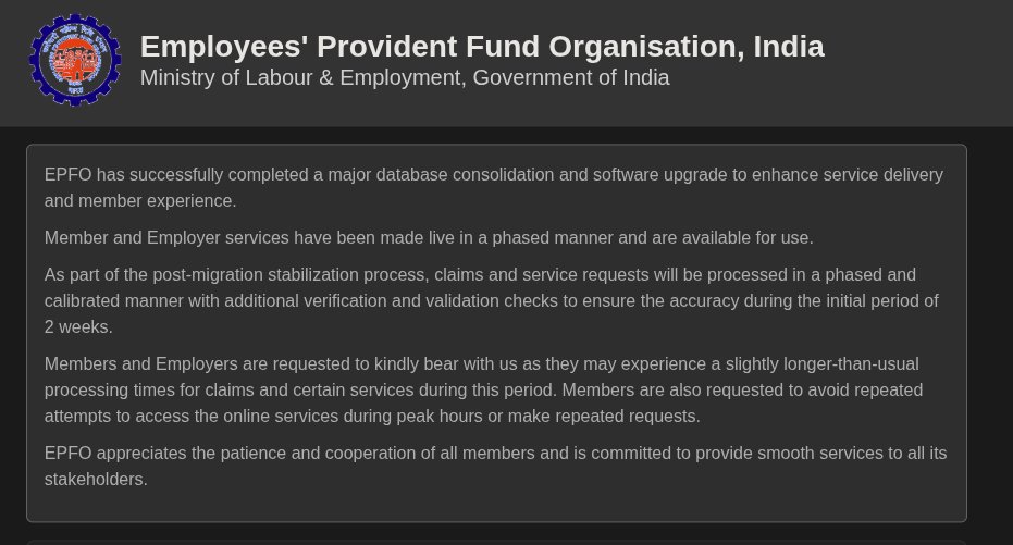 DentComplainin's tweet photo. @sanjeevsanyal Le EPFO website right now. https://t.co/Ikmb9knzB3