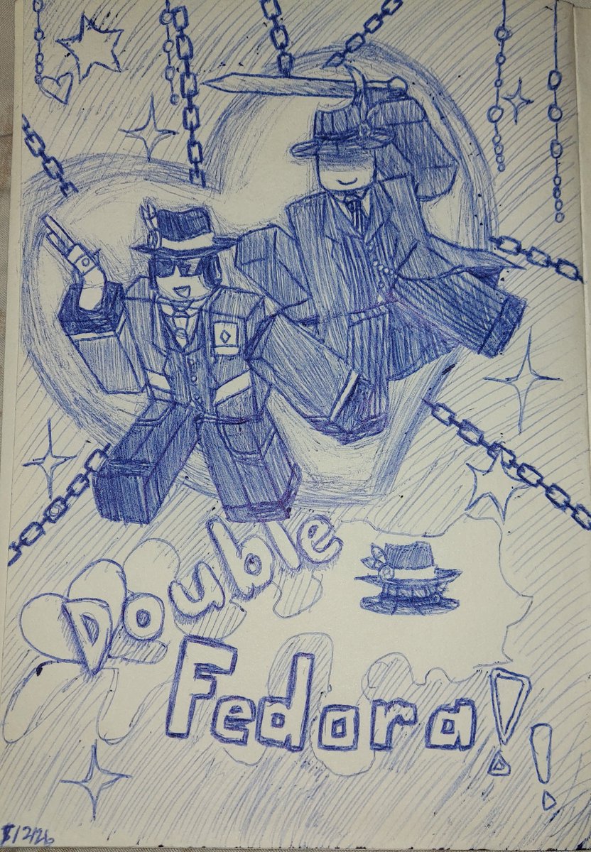 Lovelin_1's tweet photo. #forsaken #doublefedora #roblox #art https://t.co/I0T8zxwFEW