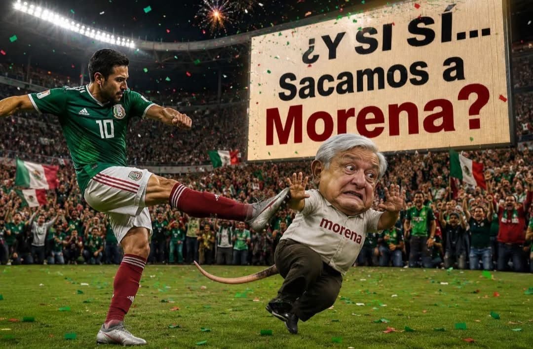 20PeterMel's tweet photo. Y SI SÍ ⁉️

Vamos México a sacar al #narcoPartido en 2030 (y recuperemos congreso en 2027)‼️

#FueraMorena
Fuera #NarcoPresidentaClaudia‼️
#VivaMexico

#YSISÍ https://t.co/G9emybeYoX