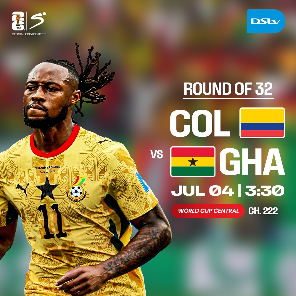DStvForMalawi's tweet photo. ๐ฅ It's do or die! ๐จ๐ด Colombia vs ๐ฌ๐ญ Ghana in a battle for the Round of 16! Whoโs moving on and whoโs heading home? ๐๐ฅ #DStvFIFAWorldCup26 #EverythingCanWait #SleepCanWait https://t.co/EcSC1iyPbU