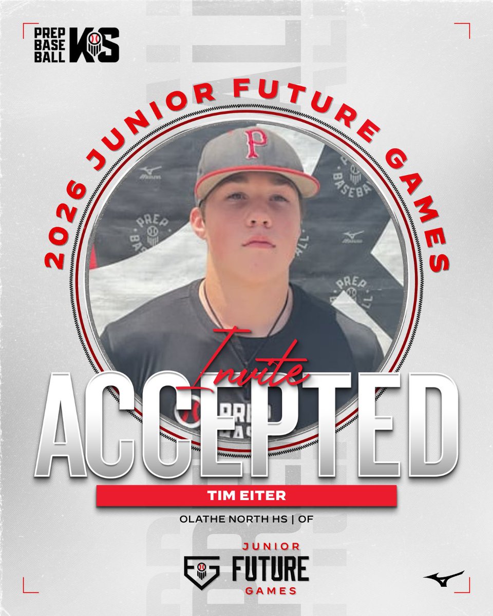 PrepBaseballKS's tweet photo. 𝐊𝐒 ➡️ 𝐀𝐓𝐋 ✈️ 

OF Tim Eiter (Olathe North) is Locked In 🔐 to represent Team Kansas at the 2026 @prepbaseball Junior Future Games!

👤 https://t.co/mEJjOE33Ks https://t.co/BfU7NTYQLx