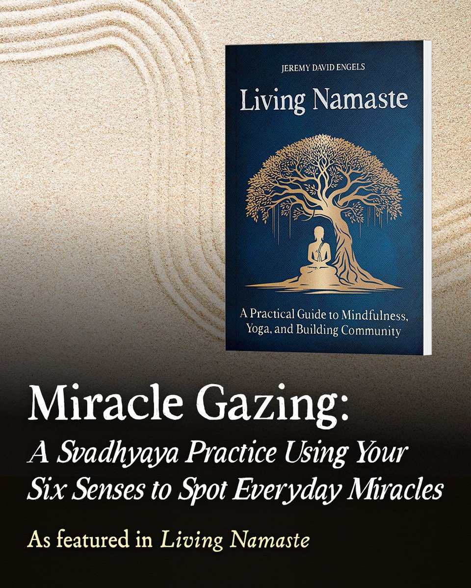InnerTraditions's tweet photo. Miracles are closer than you think.

 In “Living Namaste,” Jeremy David Engels shares “miracle gazing,” a simple six-senses practice that helps you notice the wonder in birdsong, shared meals, summer sunsets, and the quiet moments of your day.

Grounded in yoga philosophy and community-focused mindfulness, this practical guide shows you how to live the wisdom of namaste—seeing the sacred in yourself, in others, and in the world around you.

✨ Start living namaste in every moment. Order now to learn more: https://t.co/5dqjpXeR8y

#LivingNamaste #MiracleGazing #MindfulnessPractice #YogaWisdom #SixSenses #EverydayMiracles #SpiritualPractice #InnerTraditions #MindBodySpirit #CommunityCare