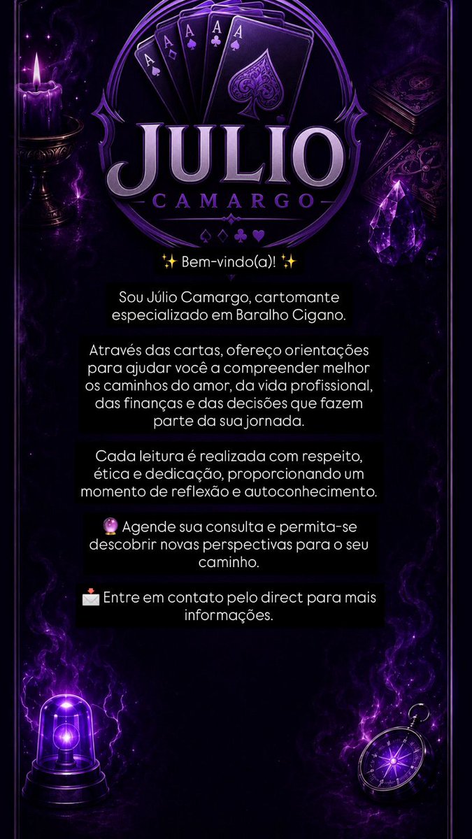 juliovcc5's tweet photo. 🔮 Permita-se descobrir novas possibilidades e enxergar aquilo que talvez você ainda não tenha percebido.

📩 Agende sua consulta e venha viver essa experiência. Sua próxima resposta pode estar esperando por você.

https://t.co/u89GbxW52C
.
#baralho #cigano #jogo https://t.co/COrqlSxCoz