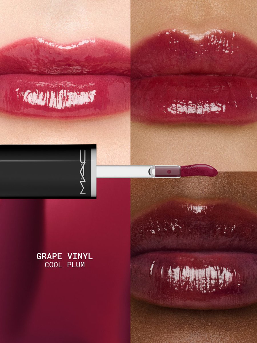 MACcosmetics's tweet photo. Juicy shine. Visibly plumper-looking lips. No stickiness.

Swipe on our new MAC Lustreglass StainGlass Lip Tint for 12HR stained glass color. More shades available online.

Available now in select regions. Launching in US + Canada on 8.2.2026.
#MACLustreglass https://t.co/OK0ukRx11y