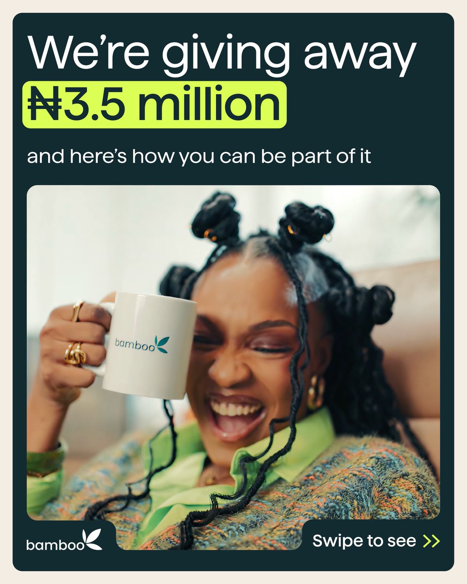 investbamboo's tweet photo. It’s game time and there’s 100k with your name on it🎉

Spot the Bamboo ad + take a selfie + post it with the #BambooCEO and you stand a chance to win ⚽️

Catch the ad on :
DSTV Channels 203, 204, 205 &amp; 225
GOTV Channels 31,63,64 &amp; 58 https://t.co/5Pei79gzZp