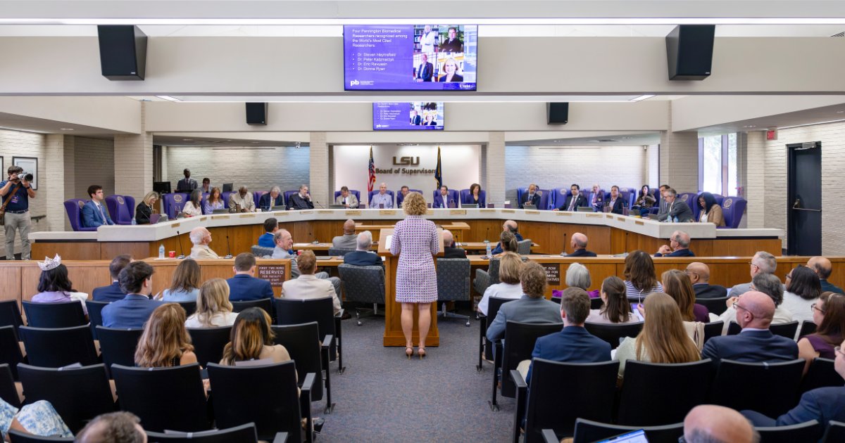 PBRCNews's tweet photo. Pennington Biomedical was proud to be represented before the LSU Board of Supervisors by our Executive Director, Dr. Jennifer Rood.

During her presentation, Dr. Rood highlighted the impact of Pennington Biomedical's research, from advancing discoveries in obesity, diabetes and dementia to conducting life-changing clinical trials, pioneering innovative technologies and training the next generation of scientific leaders.

She also showcased our longstanding partnership with the U.S. military, emerging collaborations supporting astronaut health and human performance research, and our continued commitment to improving lives across Louisiana and around the world through science.