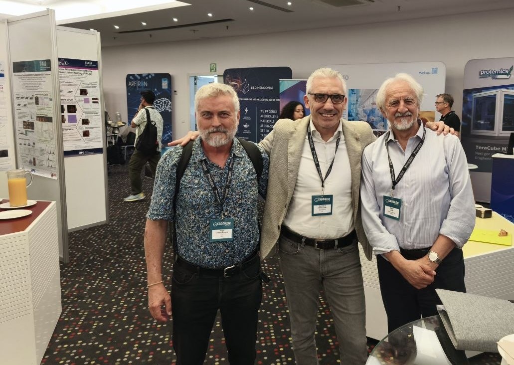 LosicG's tweet photo. Great to catch up with #graphene veterans and dear friends @StephanSroche @Be_Dimensional @tecnosfera at #Graphene2026 in Barcelona to see how #graphene #2Dmaterials field has matured over past years, with exciting new discoveries, innovations &amp; real-world products and impact. https://t.co/TSxWqbd7GM