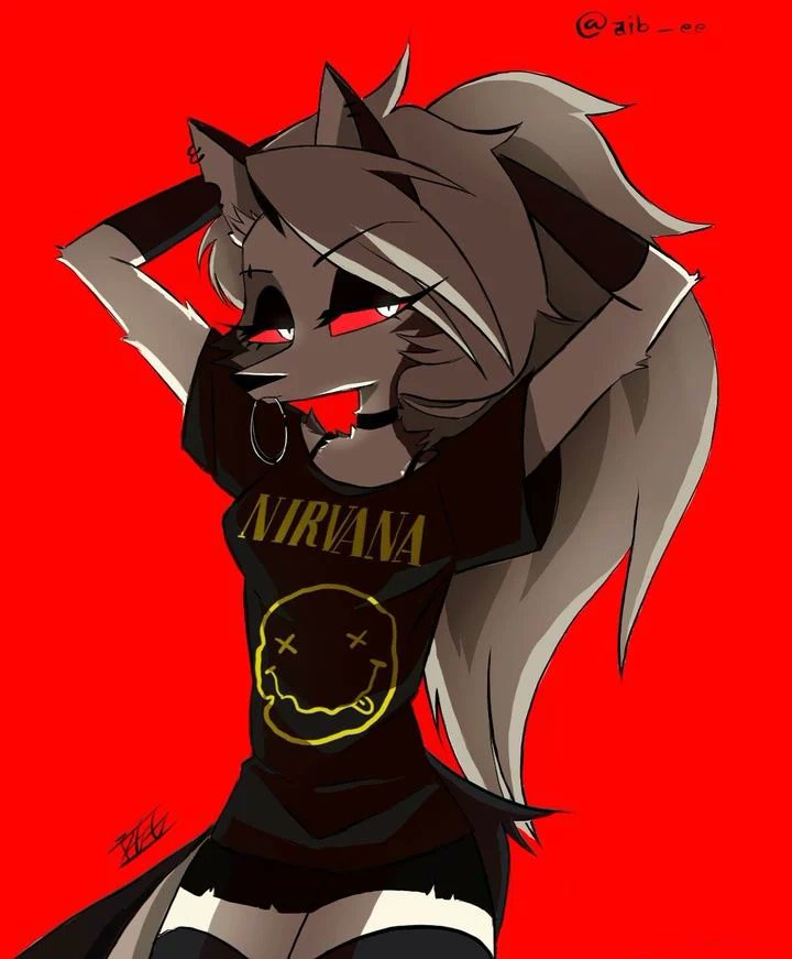 amandahell5500's tweet photo. Chaos looks good in black ❤️🖤

Artist: @aib_oo 

#helluvaboss #helluvabossfanart #loona #commissionopen https://t.co/tnTE5krS25