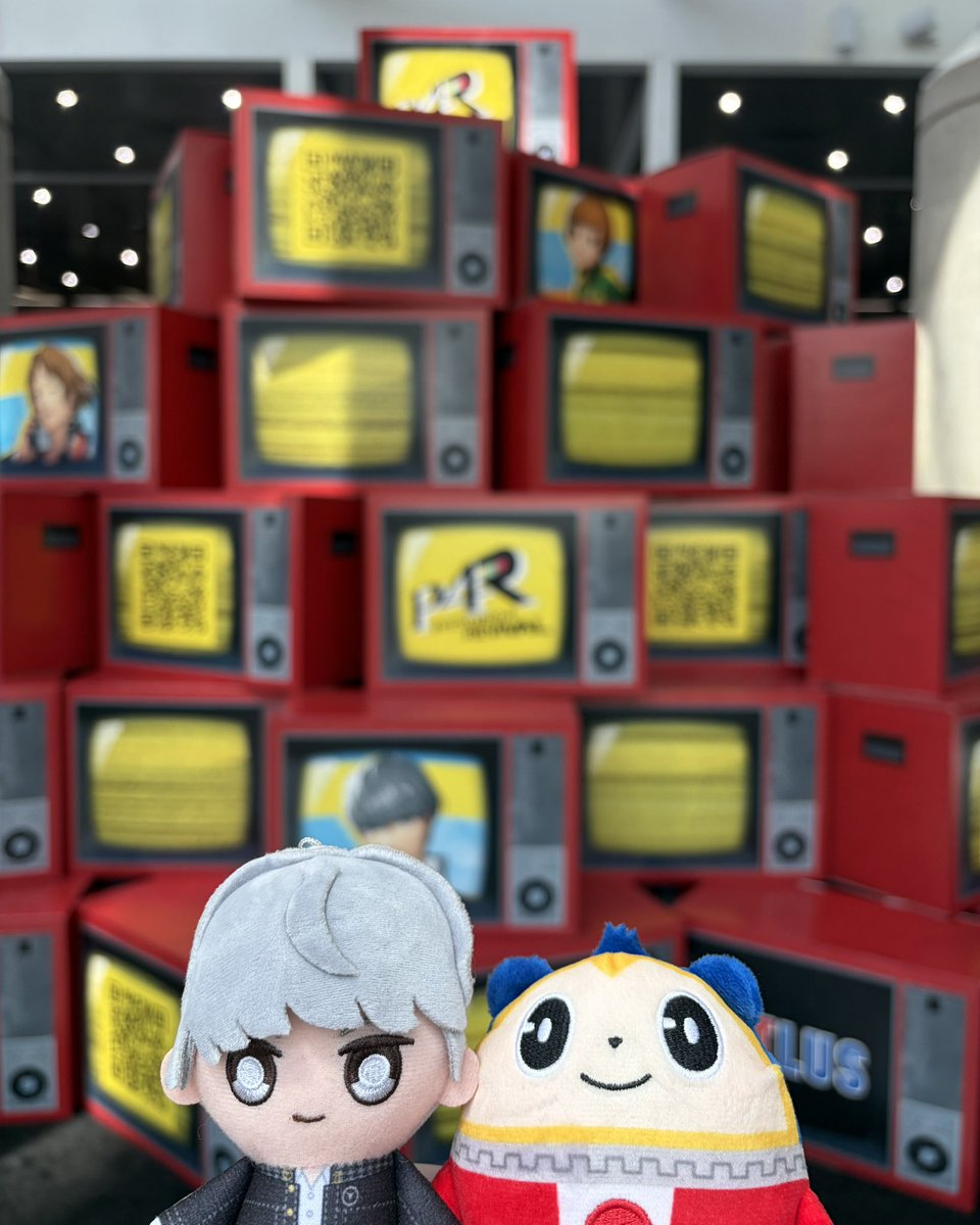 Atlus_West's tweet photo. We’re reaching out to the truth with this one 📺

Check out this incredible TV photo op display in Anime Expo’s South Hall!

Make sure to stop by and snap a photo 📸

#AX26 https://t.co/gPsckuALlF