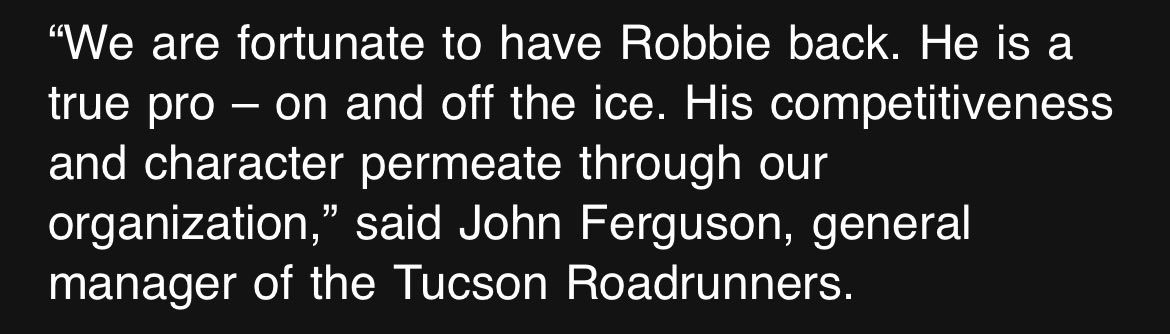 ChaseBeardsley_'s tweet photo. The Roadrunners have extended Robbie Russo to a one year AHL contract.
Russo had 17 points in 59 games last season.
#TusksUp #LetsGoTucson https://t.co/UoNx12QvKr