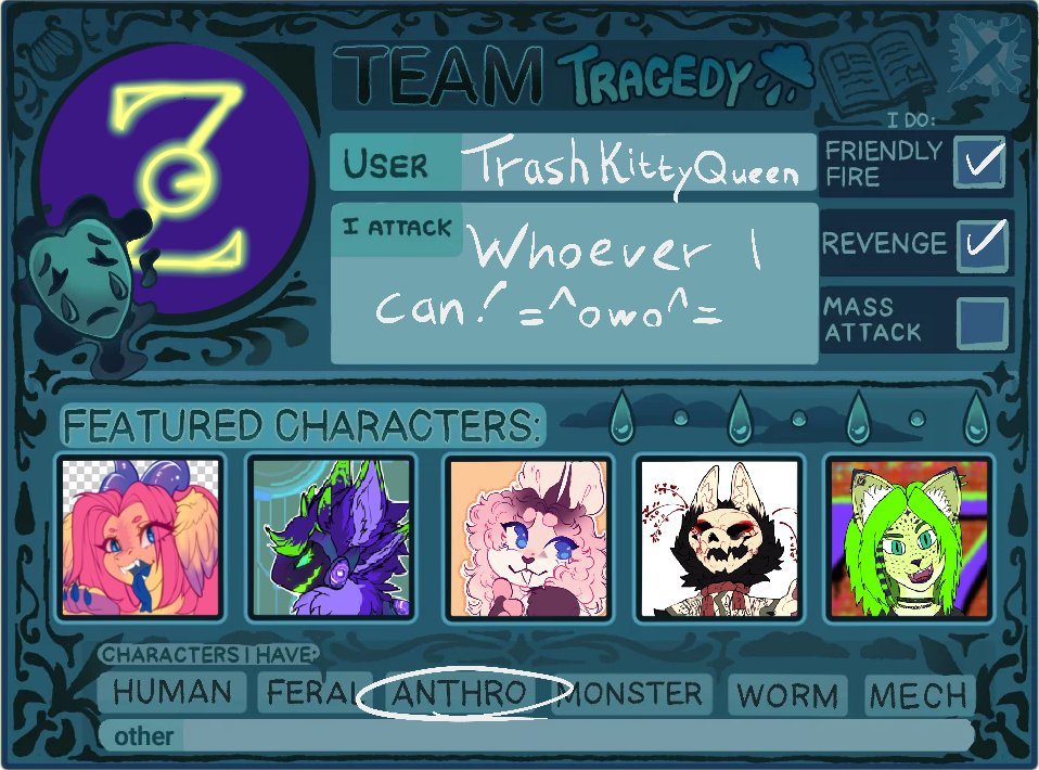 TrashKittyQueen's tweet photo. I'm doing artfight this year! I'm pretty rusty but I'm doing my best to revenge the attacks I get. Link below! https://t.co/ufcKxL0Juk