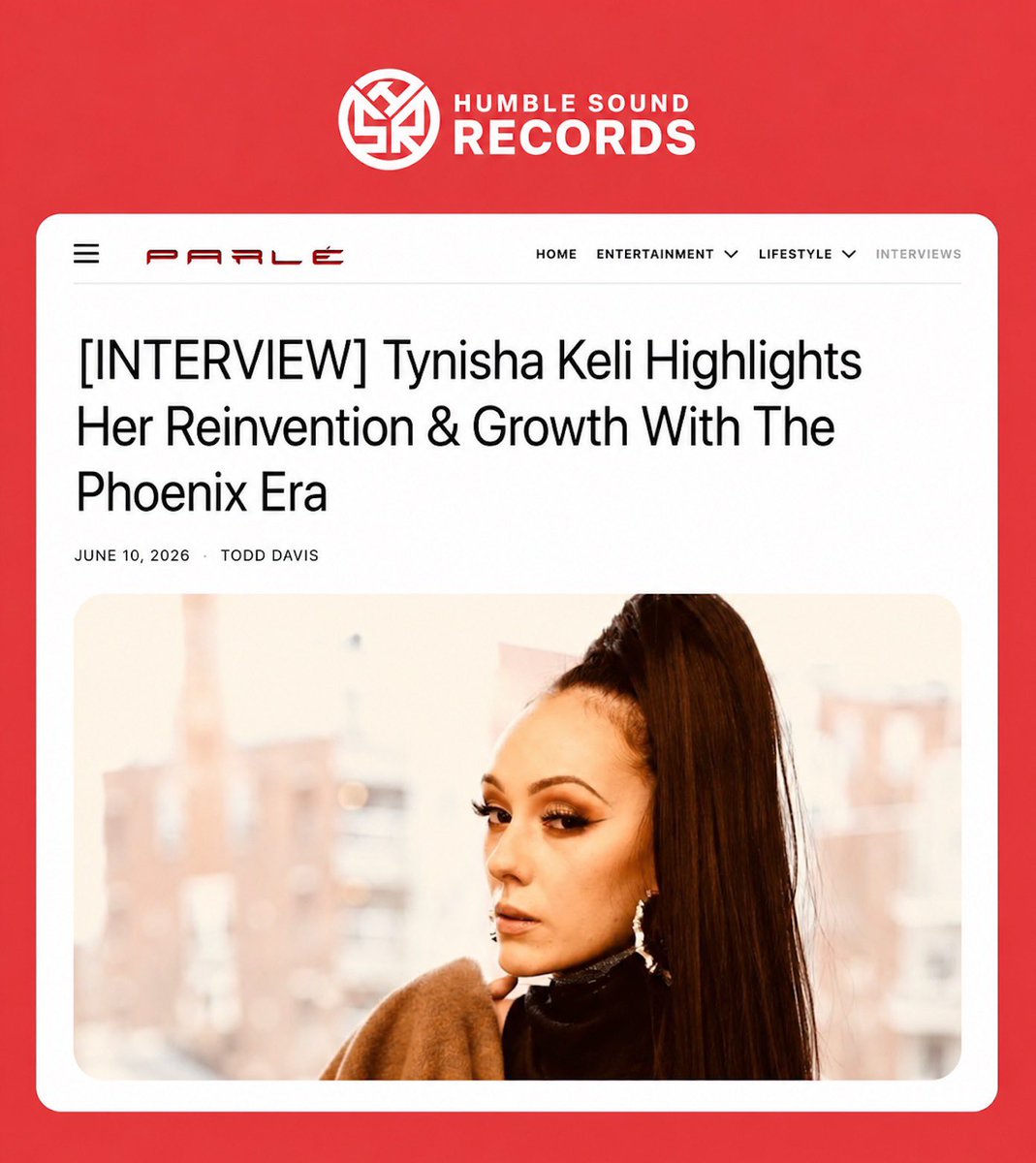 HumbleSRecords's tweet photo. @parlemag features our artists @tynishakeli , and @JamesArtissen 

The exclusive interviews are available online. ✨

#HumbleSoundRecords
#ParleMagazine 
#TynishaKeli
#JamesArtissen https://t.co/1FYSWqmduG
