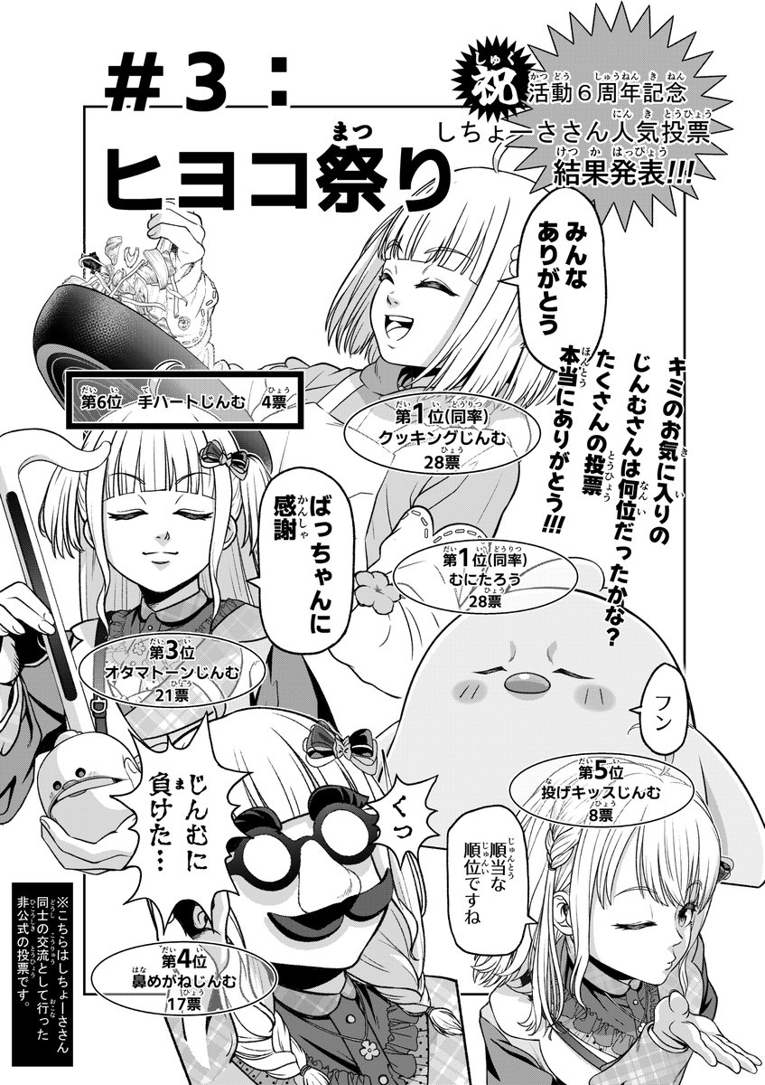 H4Lproject's tweet photo. 先日募った色んなじんむさん人気投票の結果発表です！！！投票してくれたしちょーささんの皆さん、ありがとうございました！！！
#じんむのたまご https://t.co/RtTYB5tRBF