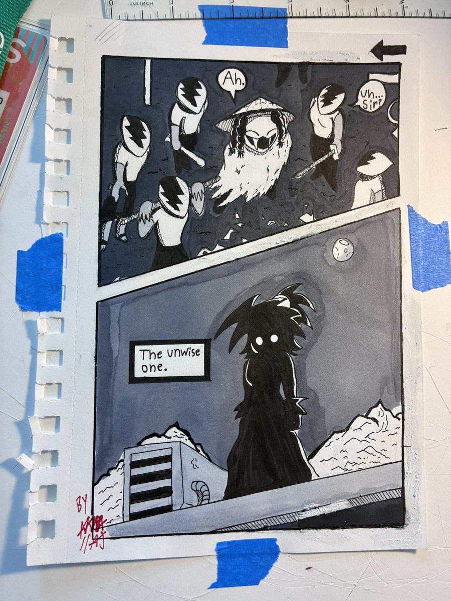 NinjaSonic92's tweet photo. Practice comic with new materials. https://t.co/9V6x2npLRm