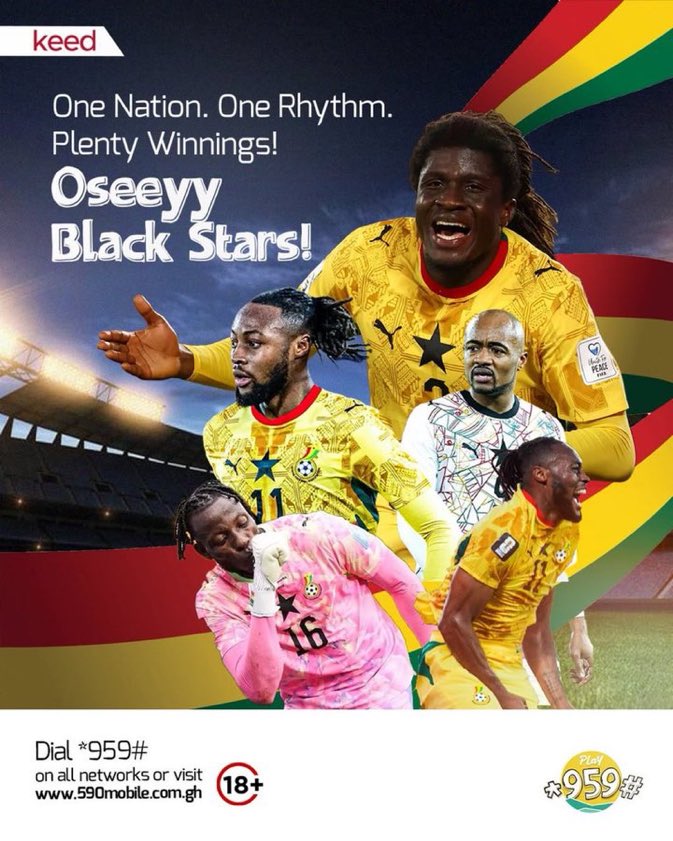 shugarbreaddd_'s tweet photo. The support for the Black Stars keeps getting stronger, and Keed 959 is right there backing the team! 🇬🇭⚽🔥

Let’s stand together and show our love for the Black Stars as they make the nation proud. Every cheer counts! 🫶🚀

Oseeeey Ghana! Oseeeey Black Stars! 🇬🇭❤️⚽🔥

#KGLBlackStars
#KGLSupportsTheBlackStars