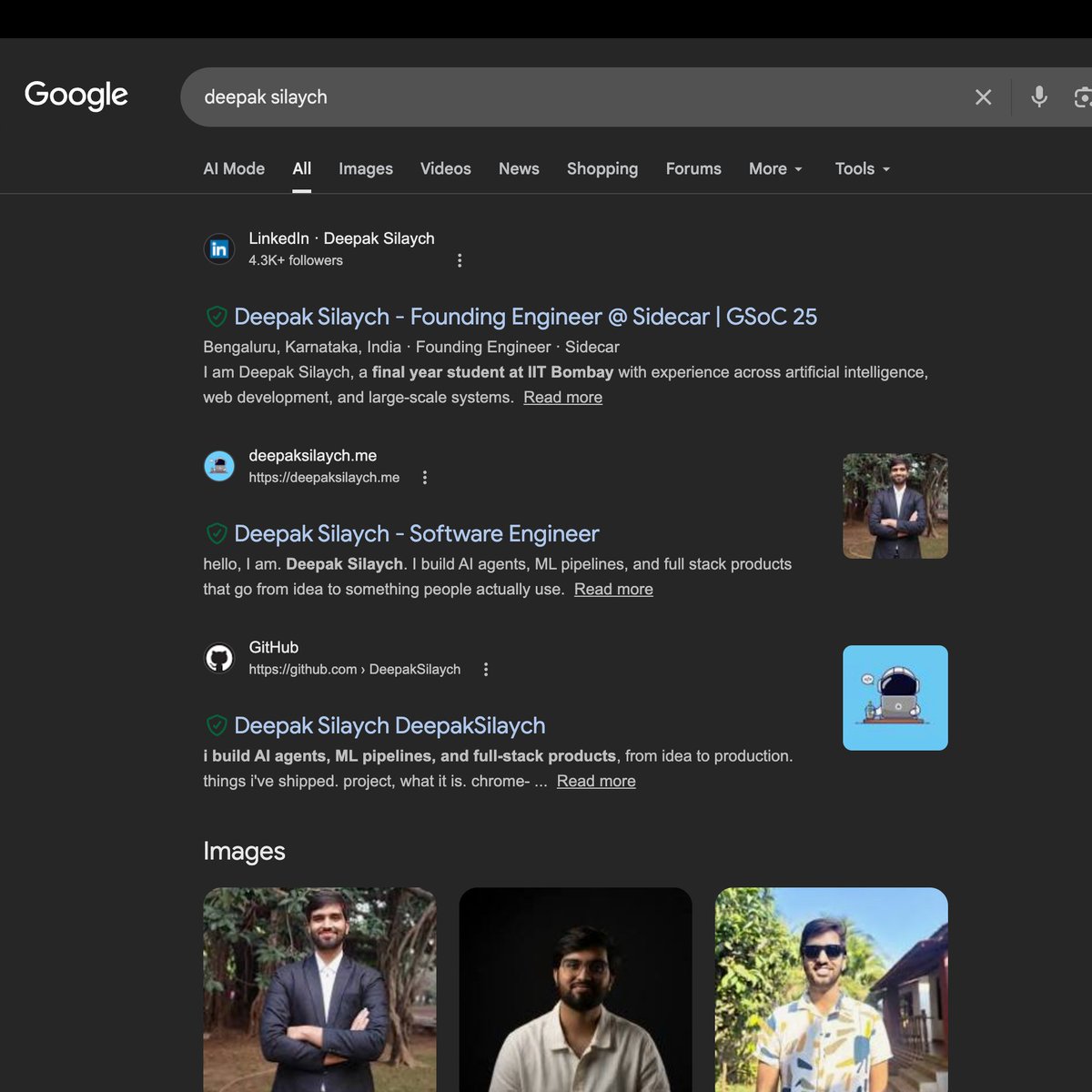 DeepakSilaych's tweet photo. @buildwithsid this is called being unmissable https://t.co/J1ENxQgNDt