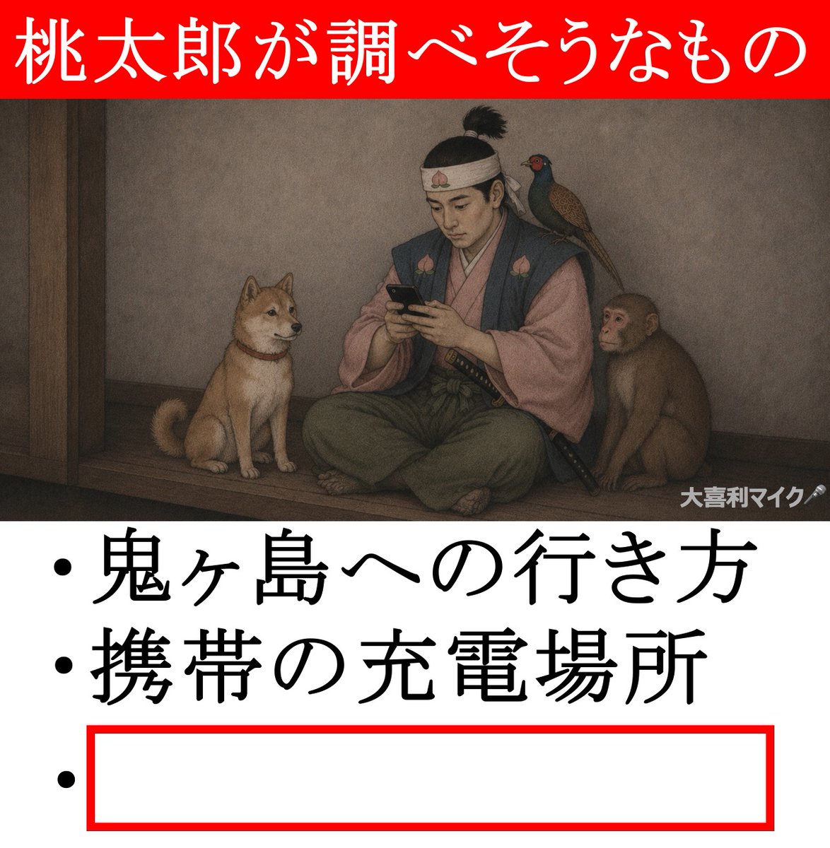 oogiri_MIKE's tweet photo. 【大喜利】(フォローお願いします🙇‍♀️⤵️）
⬜に入る言葉とは？🤔🎤 https://t.co/6TLPtu06o8