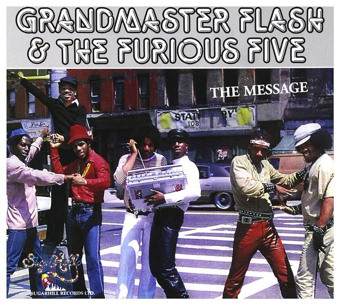 ThatEricAlper's tweet photo. This week in 1982, Grandmaster Flash and the Furious Five released “The Message.” With the line, “It's like a jungle sometimes...,” hip-hop became more than party music. It became social commentary that still resonates today. https://t.co/icv14xVoKk