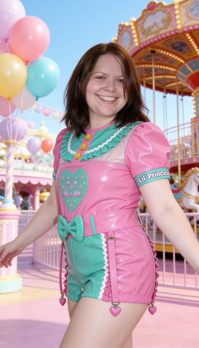 Lizzy1262629's tweet photo. Feeling like a proper Lil' Princess in my pink & green shiny PVC outfit! ππ Big smiles and all the ruffles β this look makes me so happy β¨ #KawaiiFashion
#PinkGreenPVC #LilPrincess #ShinyOutfit #KawaiiStyle #RuffledOutfit #GlossyFashion #AlternativeFashion #CuteOutfit #PVCSet #PlayfulLook #PrincessVibes #ShinyDress #KawaiiGirl #HeartDetails #CozyVibes