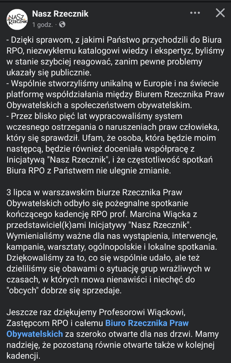 NaszRzecznik's tweet photo. Podczas ostatniego w tej kadencji Rzecznika Praw Obywatelskich spotkania z przedstawicielami inicjatywy „Nasz Rzecznik”:
"Bardzo dziękuję za wszystko, co zrobiliście Państwo dla BRPO, ale przede wszystkim dla naszego społeczeństwa" – podkreślił RPO Marcin Wiącek. https://t.co/EbfGXuXExJ