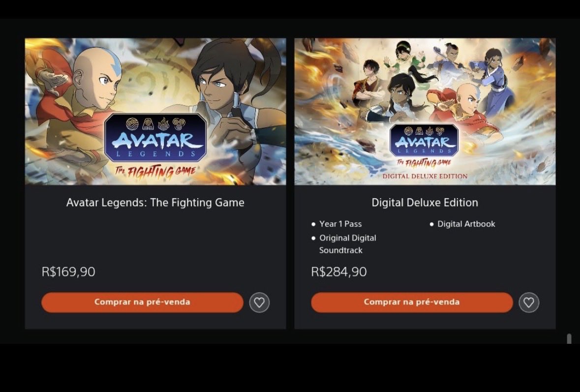 AlanN22021's tweet photo. @avatar_fighters Please help us lower the price of the PS5 version in Brazil! The current price is too high for Brazilian players. We truly want to support the game, but the regional pricing needs to be adjusted. https://t.co/OKqbAvGMPy