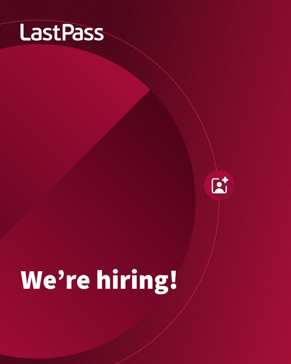 LastPass's tweet photo. 📣 We're expanding our sales organization at LastPass.

Whether you're an experienced account executive, an emerging sales pro, or a leader looking for your next challenge, we're hiring in multiple regions.

Take a look at our current openings 👉 https://t.co/fXUM25gP8R https://t.co/8vAymcYBOT