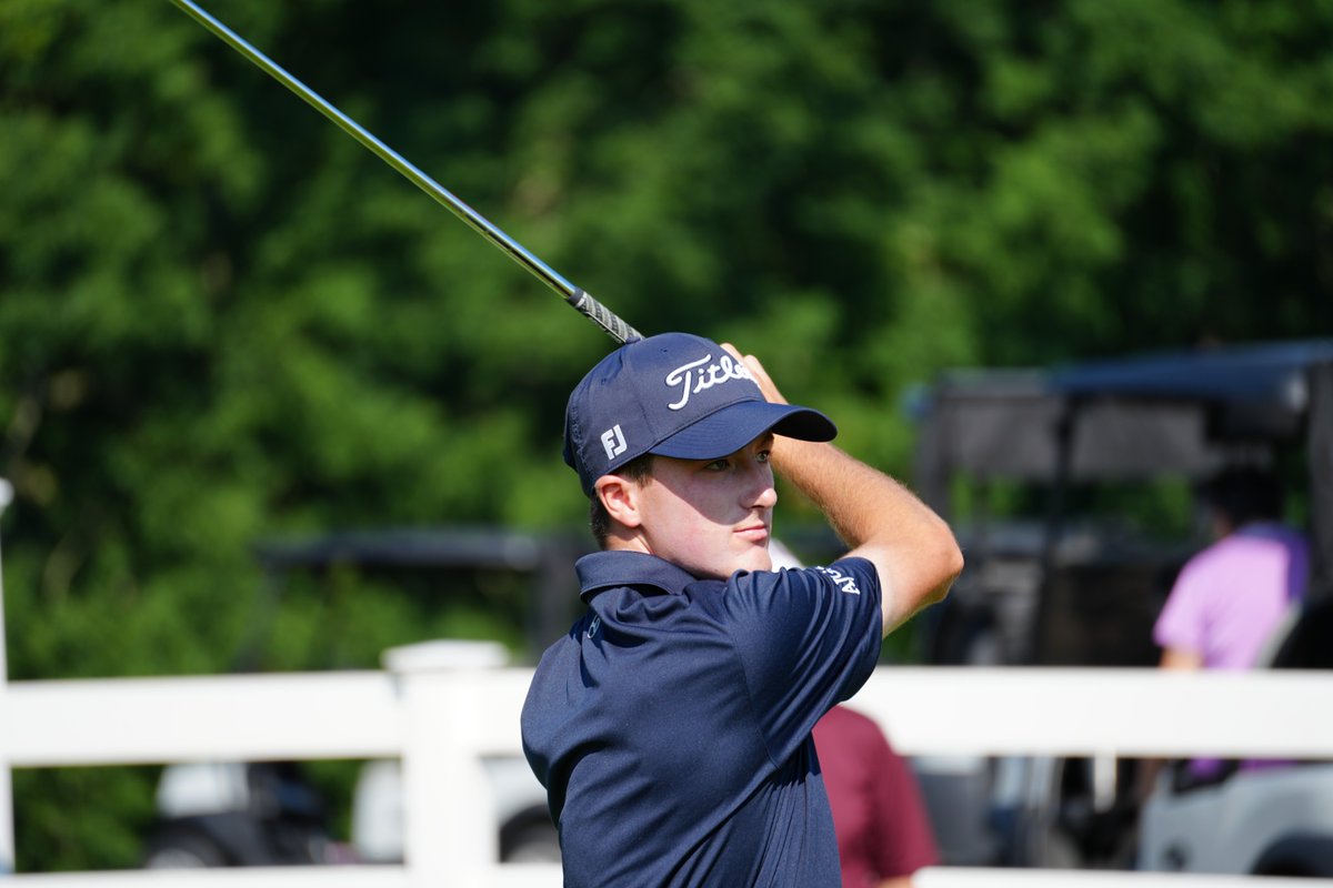AJGAGolf's tweet photo. Three‑way fight for the crown 👑

Alexis Rouleau, Bosheng (Dylan) Zhang and JT Cochrane (-8) are returning to the 18th tee for a playoff to determine the #ChicopeeJr Boys Division champ. https://t.co/HaQ6UmTv7Z
