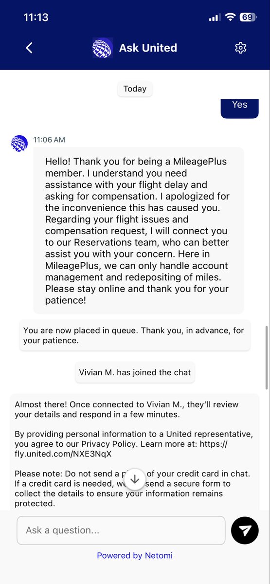 polymath_james's tweet photo. @united , why is your customer service actually so terrible?

(For reference, I have a flight being delayed for at least 4 and a half hours, because of their operational and maintenance issues, and I’ll be arriving in Chicago from SF at an odd time) https://t.co/VEyTKqi0hE