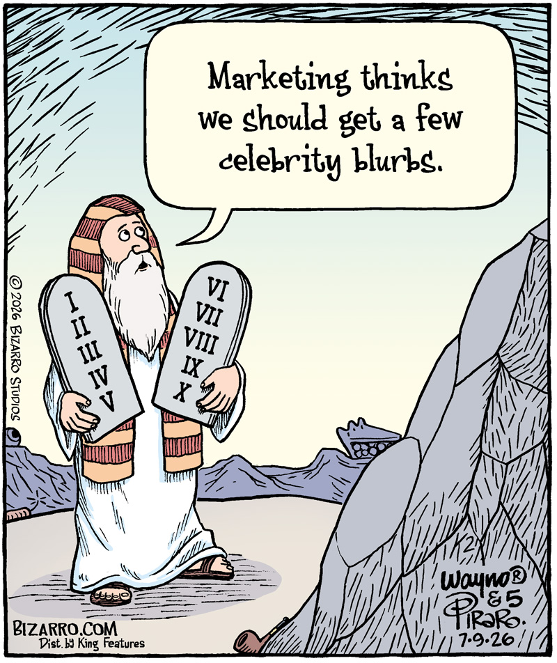 Waynocartoons's tweet photo. Holy Hype

#cartoons #moses #tencommandments #bible #bizarro #wayno

@ComicsKingdom https://t.co/haiAxpl3Fy