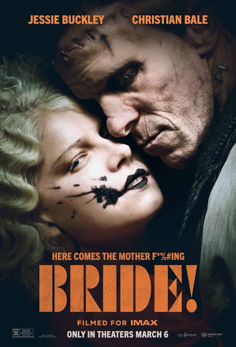 thoughtshorror1's tweet photo. The Bride! (2026): A lonely monster resurrects a murdered woman with the help of a doctor. The couple then go on something of a rampage. A mad hybrid of genres with two great leads. Bizarrely includes an awesome dance sequence. Excellent film. https://t.co/CdjY75ZNut