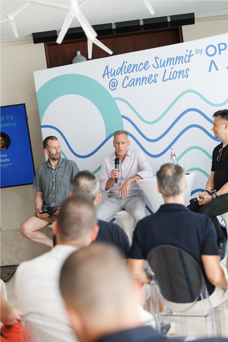 WBDAdvertising's tweet photo. Our Ryan Gould & David Porter joined #OpenAP's #AudienceSummit at Cannes Lions 2026, addressing industry challenges including standardizing cross-screen measurement, mapping household reach, and ways to create a more performance-driven TV ecosystem 📈
#CannesLions2026 @Cannes_Lions