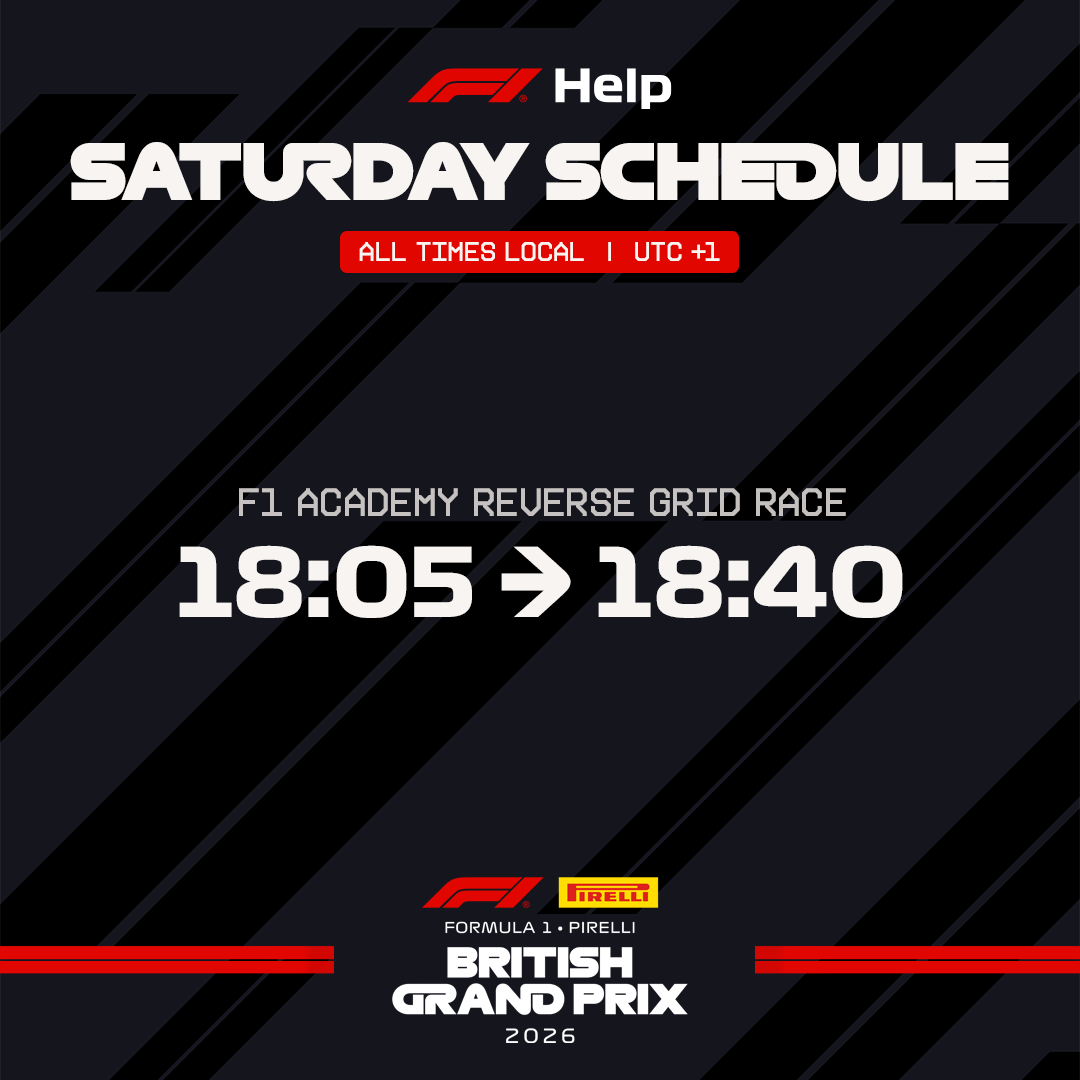 F1Help's tweet photo. It's Sprint and Qualifying day here in Britain!😎

Check out all the action today LIVE on #F1 TV 📺👇
https://t.co/yQJZrzeVhT https://t.co/xxc4cMafun