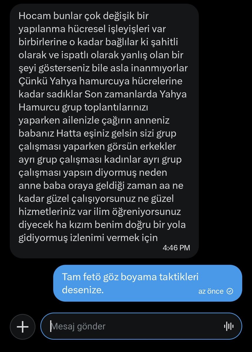 avsuheda's tweet photo. Deneyimsel tasarım öğretisi gerçekleri Y.H dtö YBT

geçmişte fetoculerin veya başka tarikatlarin içinde olanlarin "biz dogru yoldayız başkaları yanlış yolda" dedikleri gibi bunlarda aynısını diyecekler. Bakara 11. Ayetini kimse kendi üstüne alınmıyor herkes ötekine yakıştırıyor https://t.co/0sSXQ29YUp