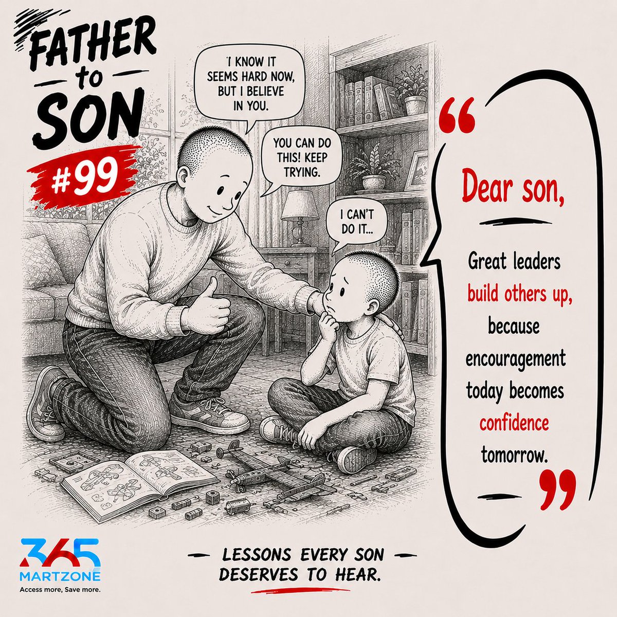 jozone365's tweet photo. Episode #99 — Build Others Up.

The right words at the right time can change someone's life.

Encourage others to believe in themselves, and watch them grow beyond their limits.

#FatherToSon #Chapter10 #Leadership #365Martzone https://t.co/TjWd4fmZlV