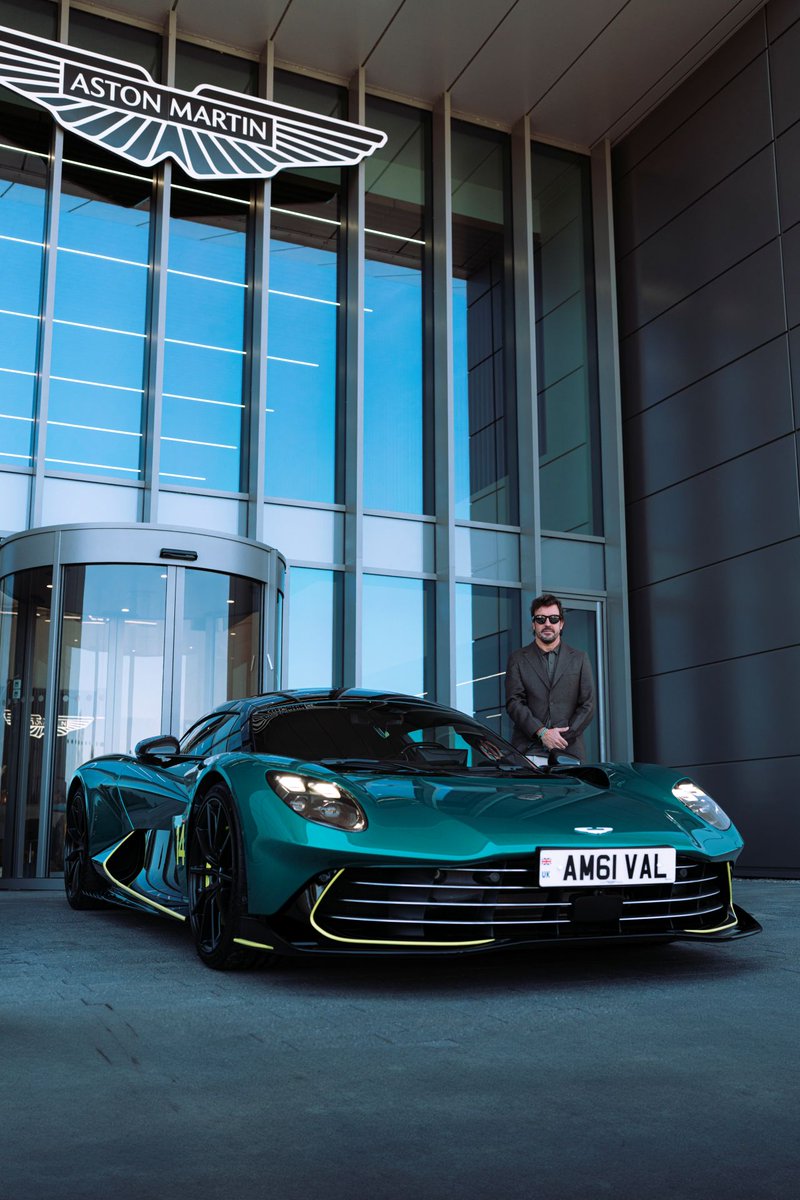 astonmartin's tweet photo. Arriving at home in style.

@alo_oficial kicks off #BritishGP weekend with Valhalla.

#AstonMartin #Valhalla #MASTERYDRIVEN https://t.co/vtvfqqYrOs