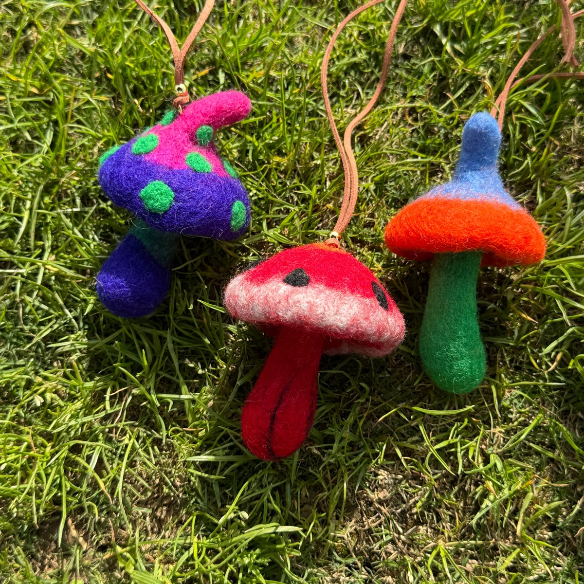 kjy6941's tweet photo. Just finished this cute wool felt mushroom keychain! Super easy beginner craft that’s perfect for weekend vibes . https://t.co/h3PahTFNRc